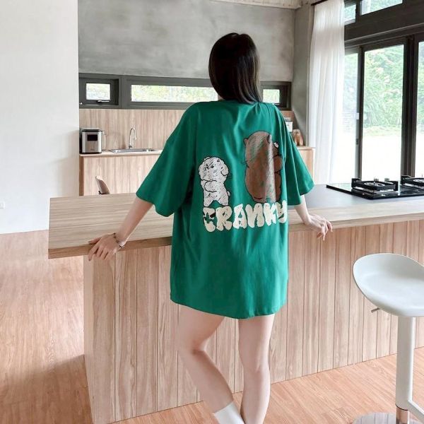 【現貨】 cranky狗狗與熊熊插畫短Tee 