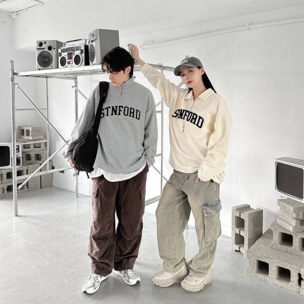 STNFORD毛巾繡小高領衛衣 