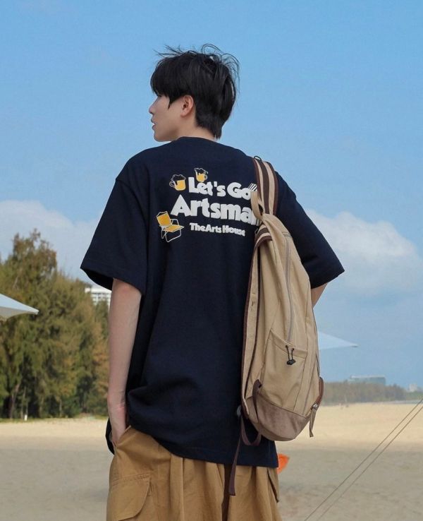 發泡啤酒露營短Tee 