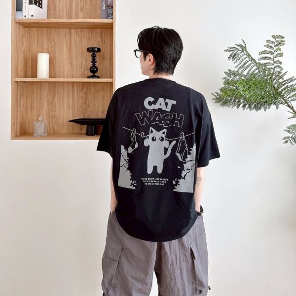 【SORONA®現貨】CAT WASH曬衣貓咪涼感Tee 