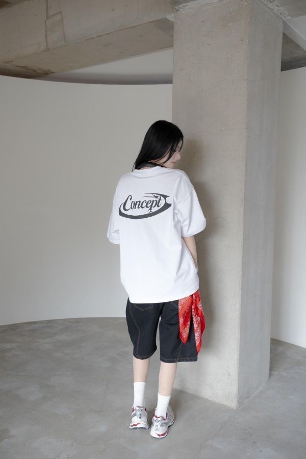 concept Y2K尖刺印花短Tee 
