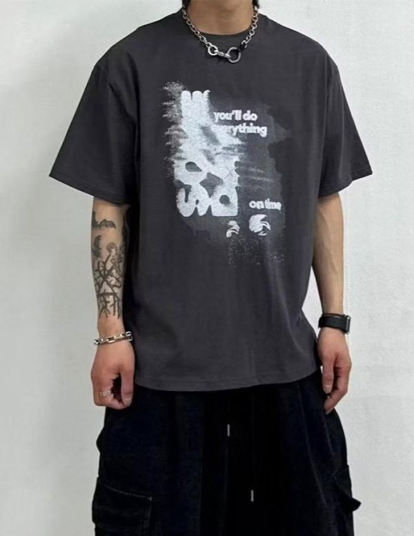 【現貨】模糊字母印花短Tee 