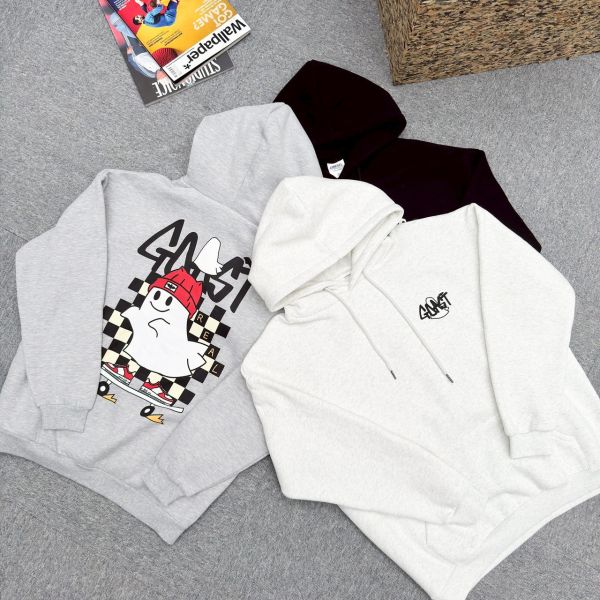 【現貨】GHOST REAL棋盤格滑板幽靈刷毛帽Tee 