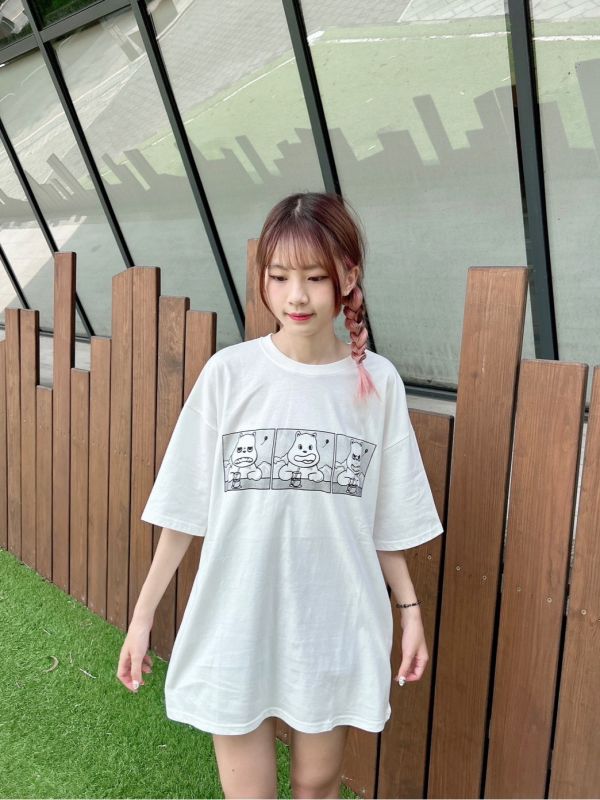 三格河馬表情Tee 