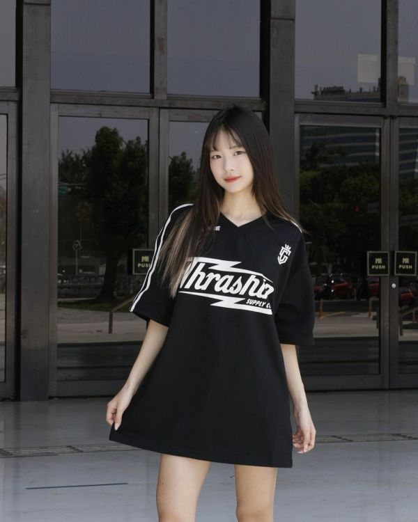 【現貨】Thrashin肩袖撞色賽車風短Tee 