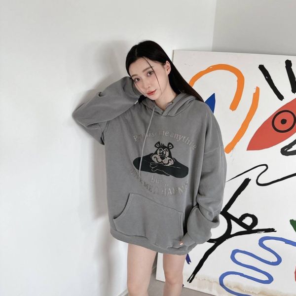 熊熊仿斑駁水洗帽Tee 