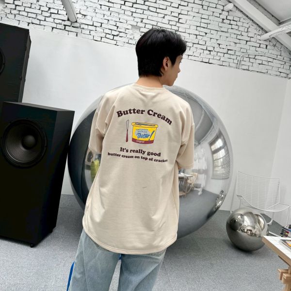 【現貨】美式鮮奶油印花Tee 