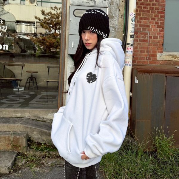 Cross Challenges發泡愛心切割刷毛帽Tee 