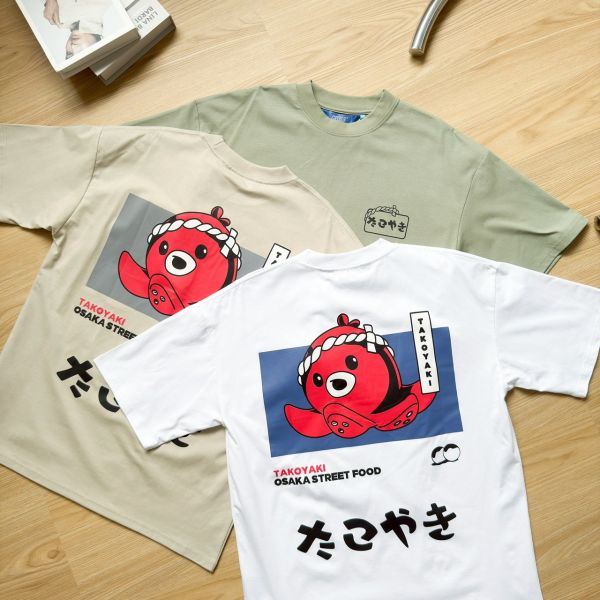 【SORONA®現貨】TAKOYAKI日文章魚師傅印花涼感Tee 