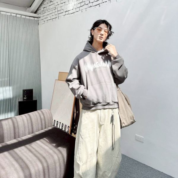 DYNAMIC&CREATION動態模糊印花刷毛帽Tee 