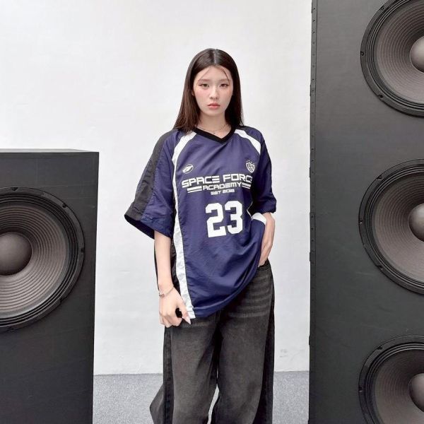 【現貨】space force 23撞色肩袖束口風衣 