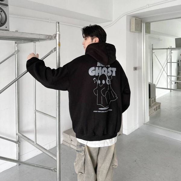 【現貨】GHOST音樂幽靈刷毛帽Tee 