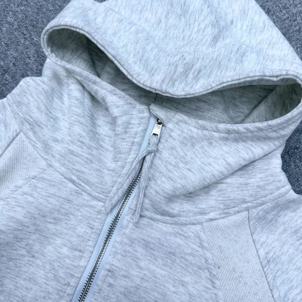 羅紋拼接半開襟連帽Tee 