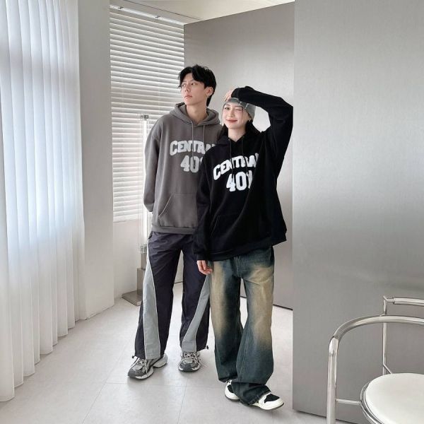 CENTRAL 401噪點噴漆印花刷毛帽Tee 