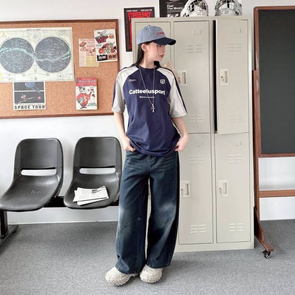 【SORONA®現貨】賽車風拼接涼感Tee 