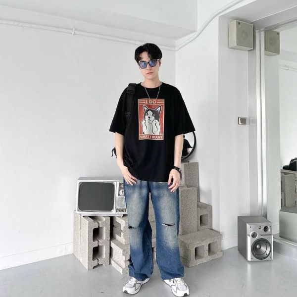 【現貨】I DO中指狗狗問候短Tee 