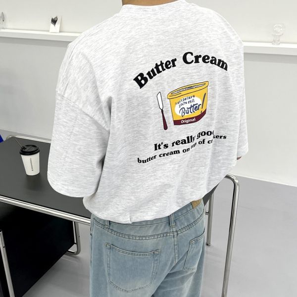 【現貨】美式鮮奶油印花Tee 