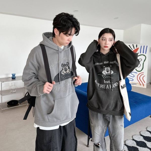 熊熊仿斑駁水洗帽Tee 