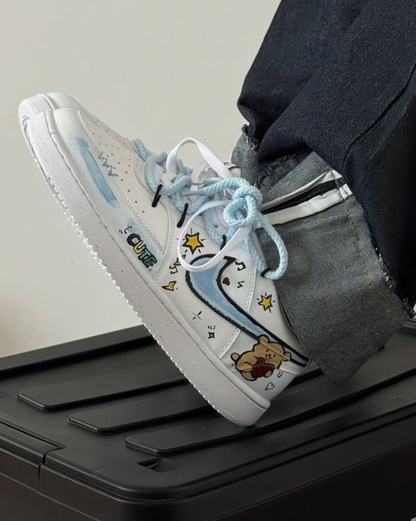 【訂製款】Nike Court Vision1小熊塗鴉日記 - 女款 