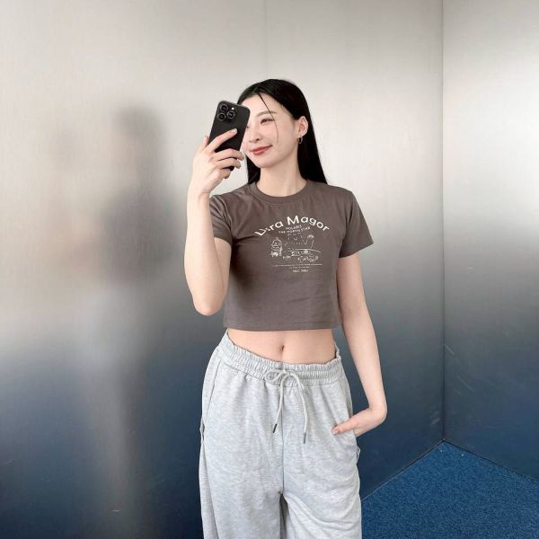 【現貨】Usra Magor小熊印花短版上衣 