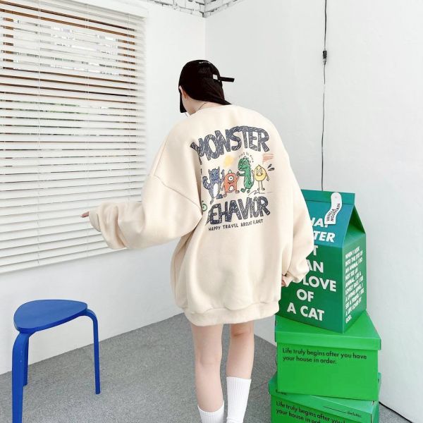 MONSTER BEHAVIOR怪獸插畫刷毛大學Tee 