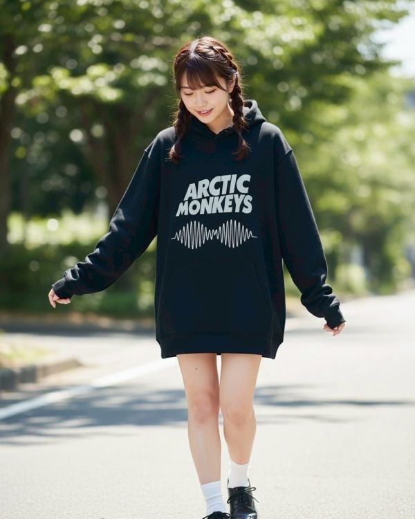 【現貨】搖滾電音刷毛帽Tee 