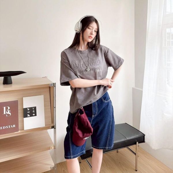 哥德字剛印麂皮短Tee 