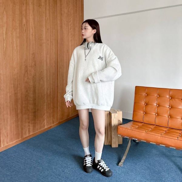 DRY CAT曬衣貓印花刷毛大學Tee 