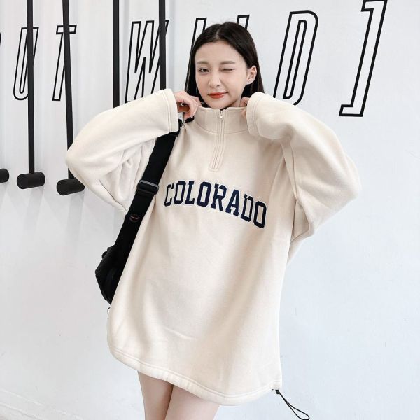 刺繡COLORADO立領長Tee 