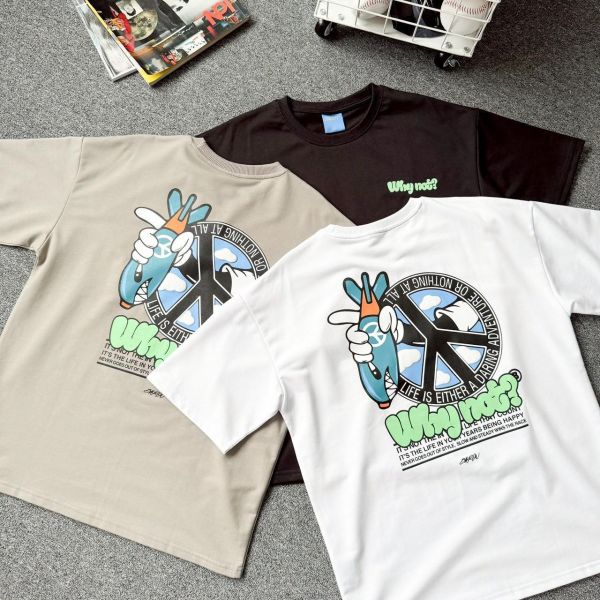 【現貨】Why not 和平標炸彈印花短Tee 
