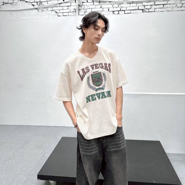 【現貨】LAS VEGAS剝落感印花短Tee 