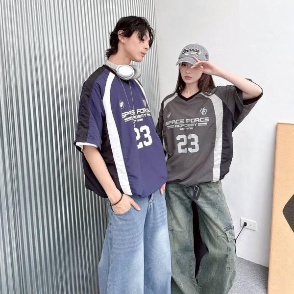 【現貨】space force 23撞色肩袖束口風衣 