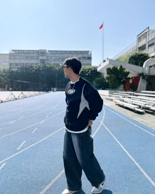 TEAM圓標網眼刷毛大學Tee 