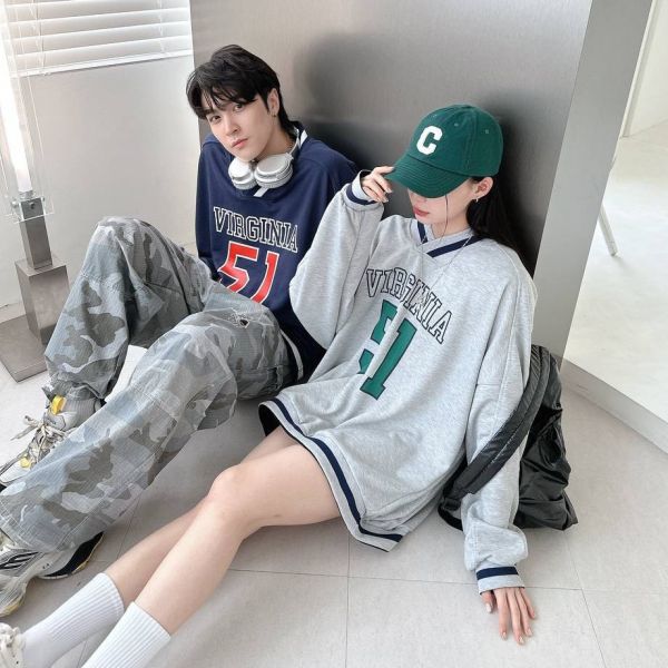 VIRGINIA 51V領撞色棒球大學Tee 