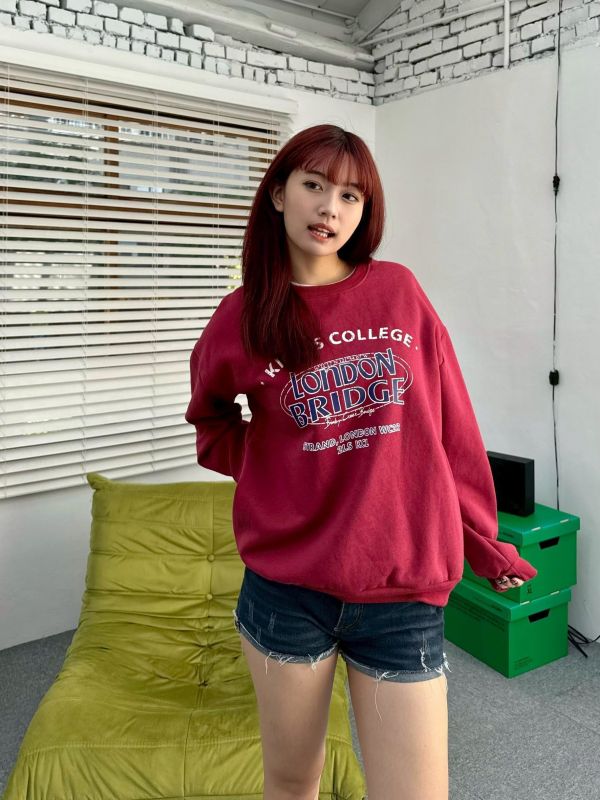 倫敦橋印花刷毛大學Tee 