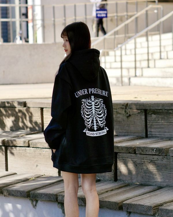 現貨【牛奶暖絨】美式肋骨鎖鏈牛奶絨帽Tee 