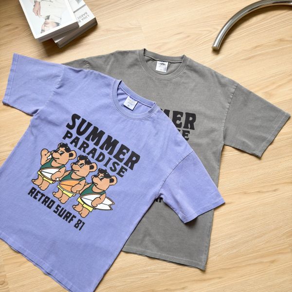 【現貨】SUMMER PARADISE 三隻衝浪板熊Tee 