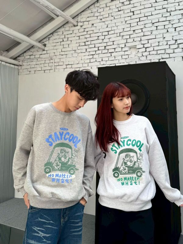 STAYCOOL 插圖刷毛大學Tee 