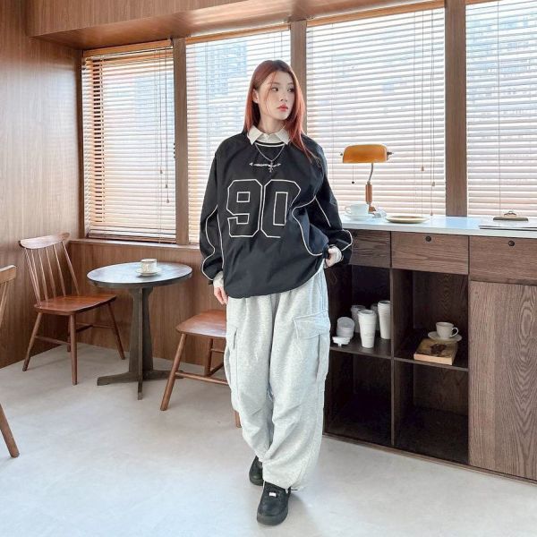 【現貨】ABORFENO 90撞色拼接束口風衣 