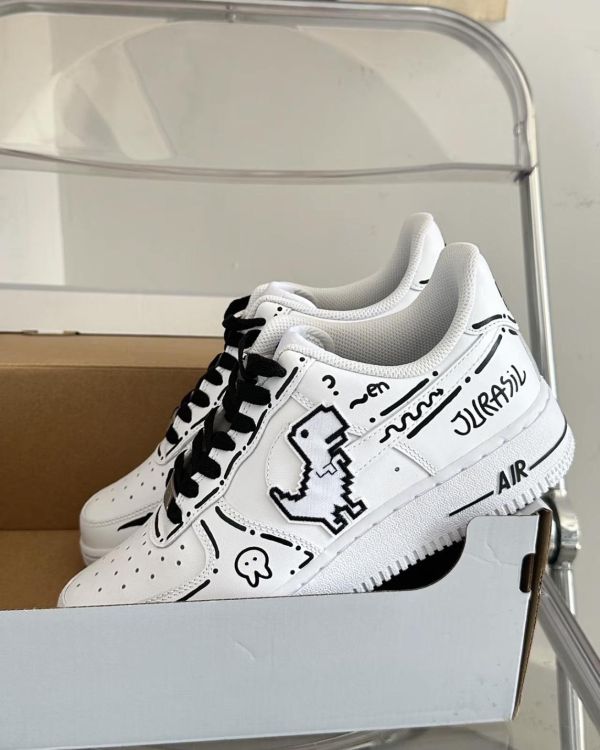 【訂製款】Nike Air Force 1 恐龍電玩 