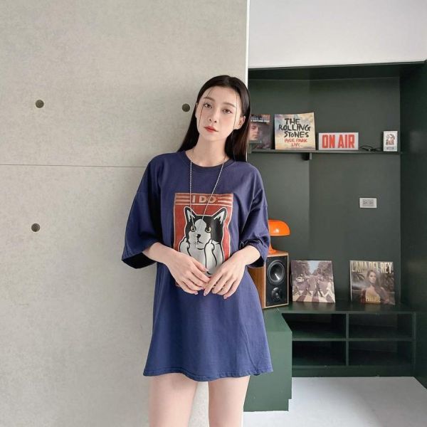 【現貨】I DO中指狗狗問候短Tee 