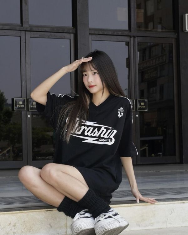 【現貨】Thrashin肩袖撞色賽車風短Tee 