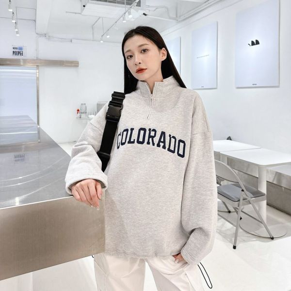 刺繡COLORADO立領長Tee 