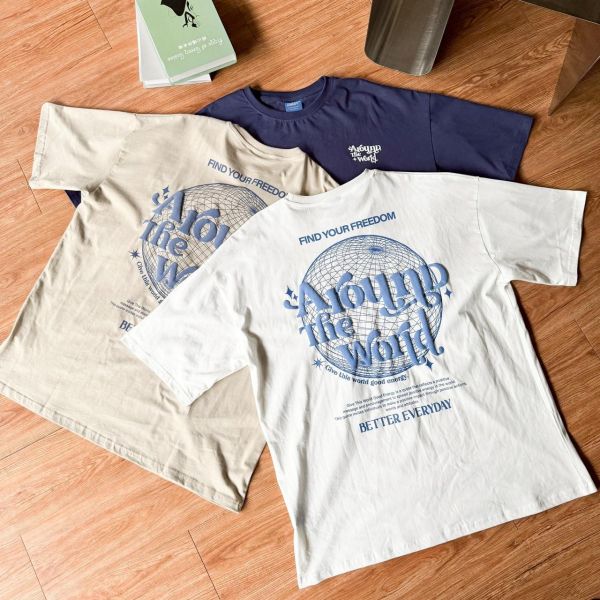 【現貨】發泡字型球形構圖短Tee 