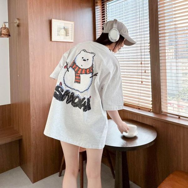 【現貨】SNOW熊熊雪人塗鴉感印花短Tee 