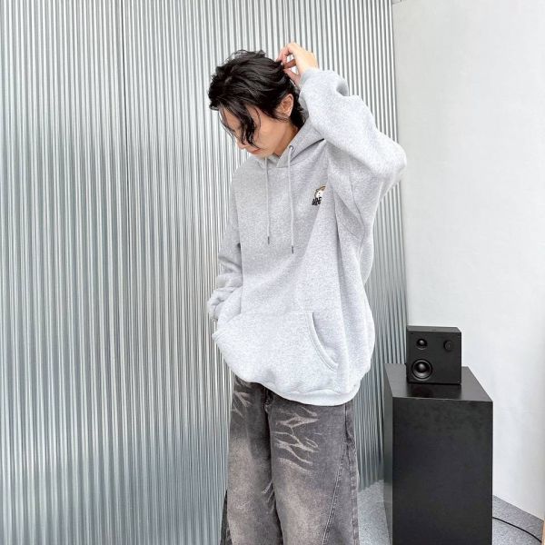 HEALTH舉重柴犬印花刷毛帽Tee 