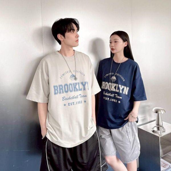 Brooklyn 籃球框印花短Tee 