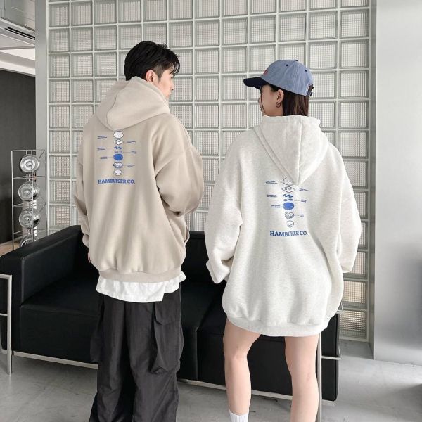 漢堡分解圖刷毛帽Tee 