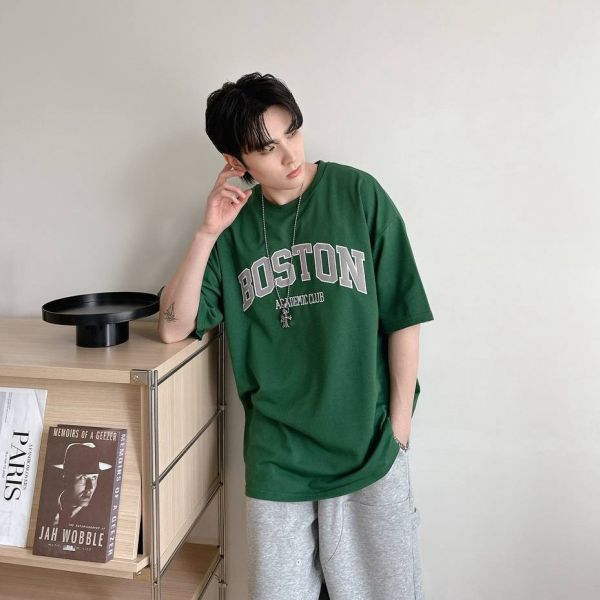 【現貨】BOSTON刺繡短Tee 