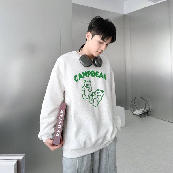 發泡CAMPBEAR熊刷毛大學Tee 